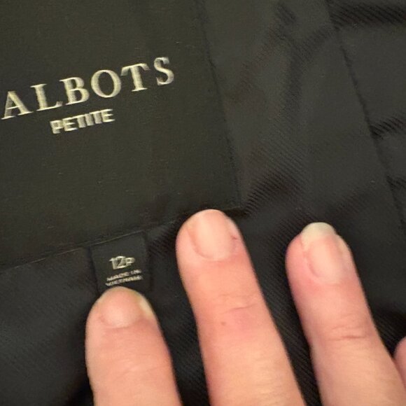 Talbots Black Wool Coat P12 - Picture 6 of 6